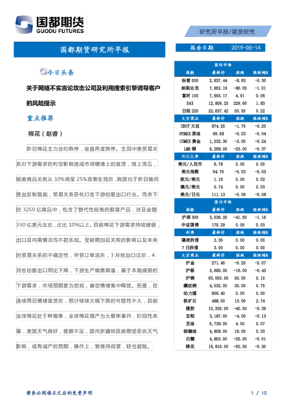 研究所早报