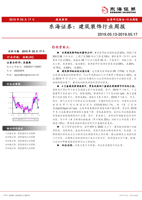 建筑装饰行业周报