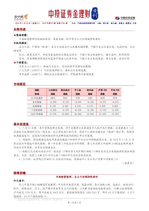 中投证券金理财日刊