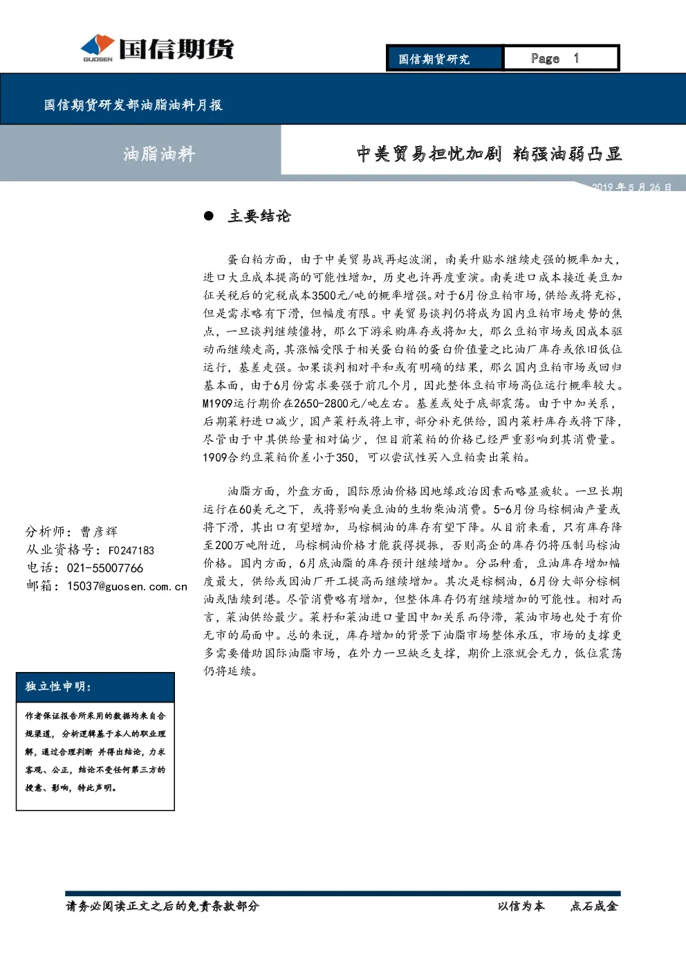 报告封面
