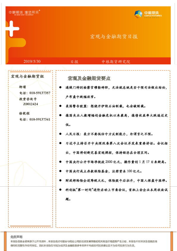 宏观与金融期货日报