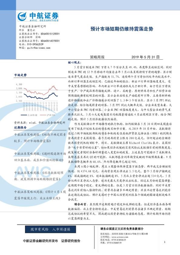策略周报：预计市场短期仍维持震荡走势