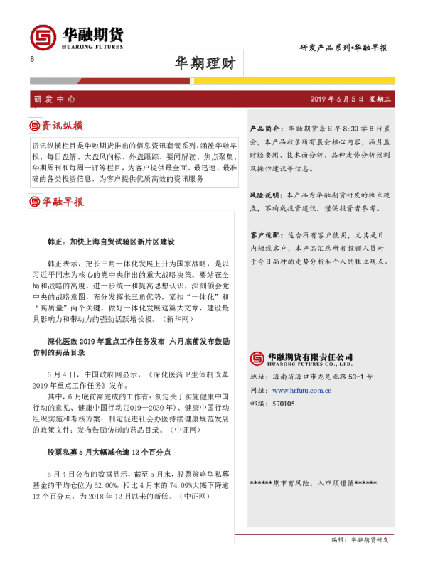 华期理财早报