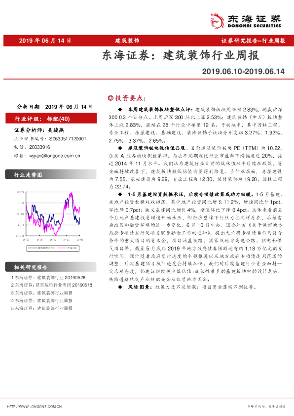 建筑装饰行业周报