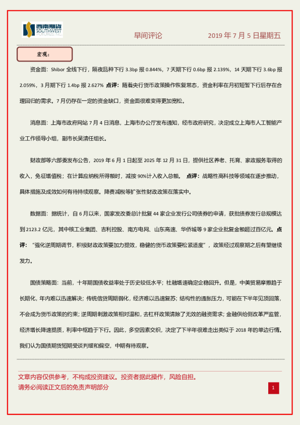 早间评论