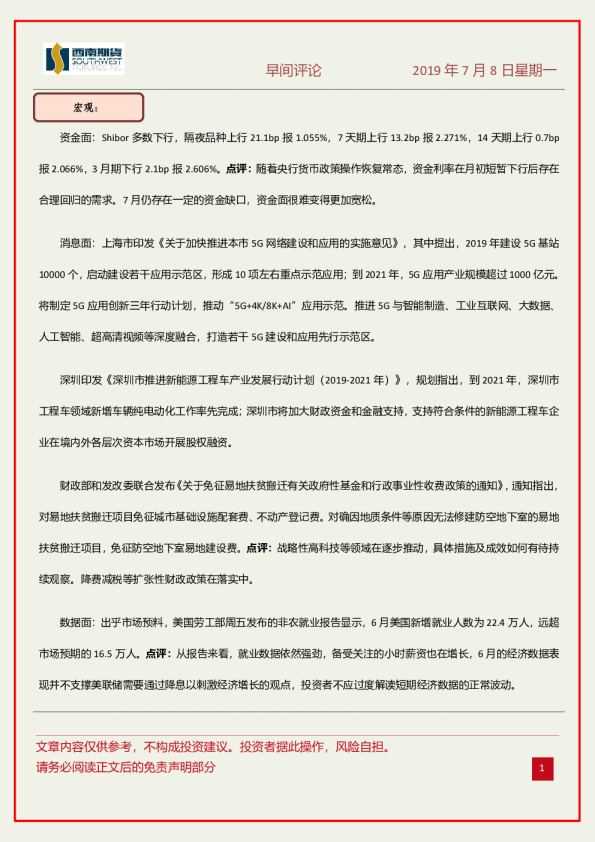 早间评论