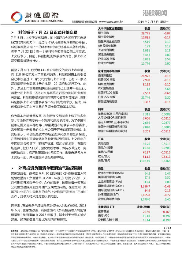 财通国际港股朝闻