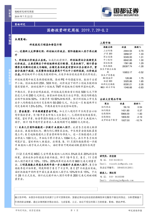 国都投资研究周报