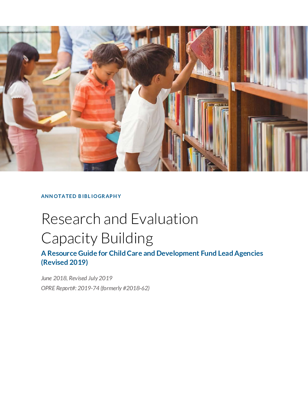 Research And Evaluation Capacity Building: A Resource Guide For Child ...