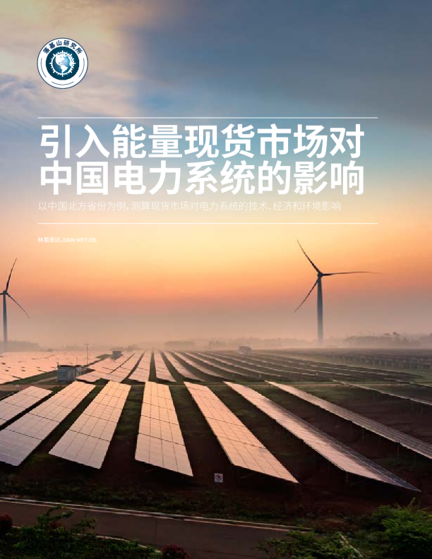 引入能量现货市场对中国电力系统的影响