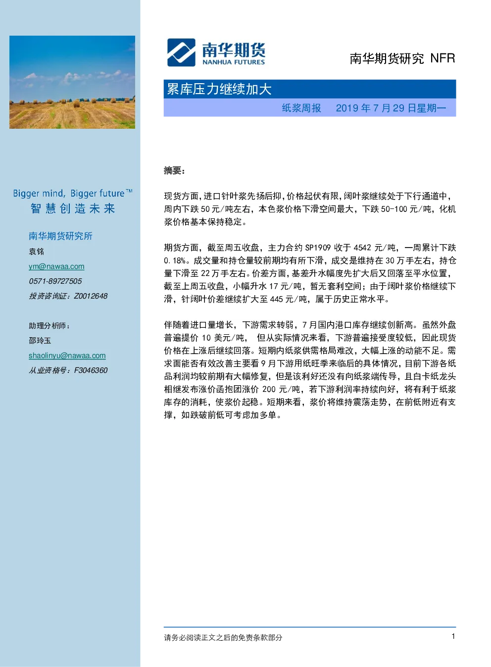 报告封面