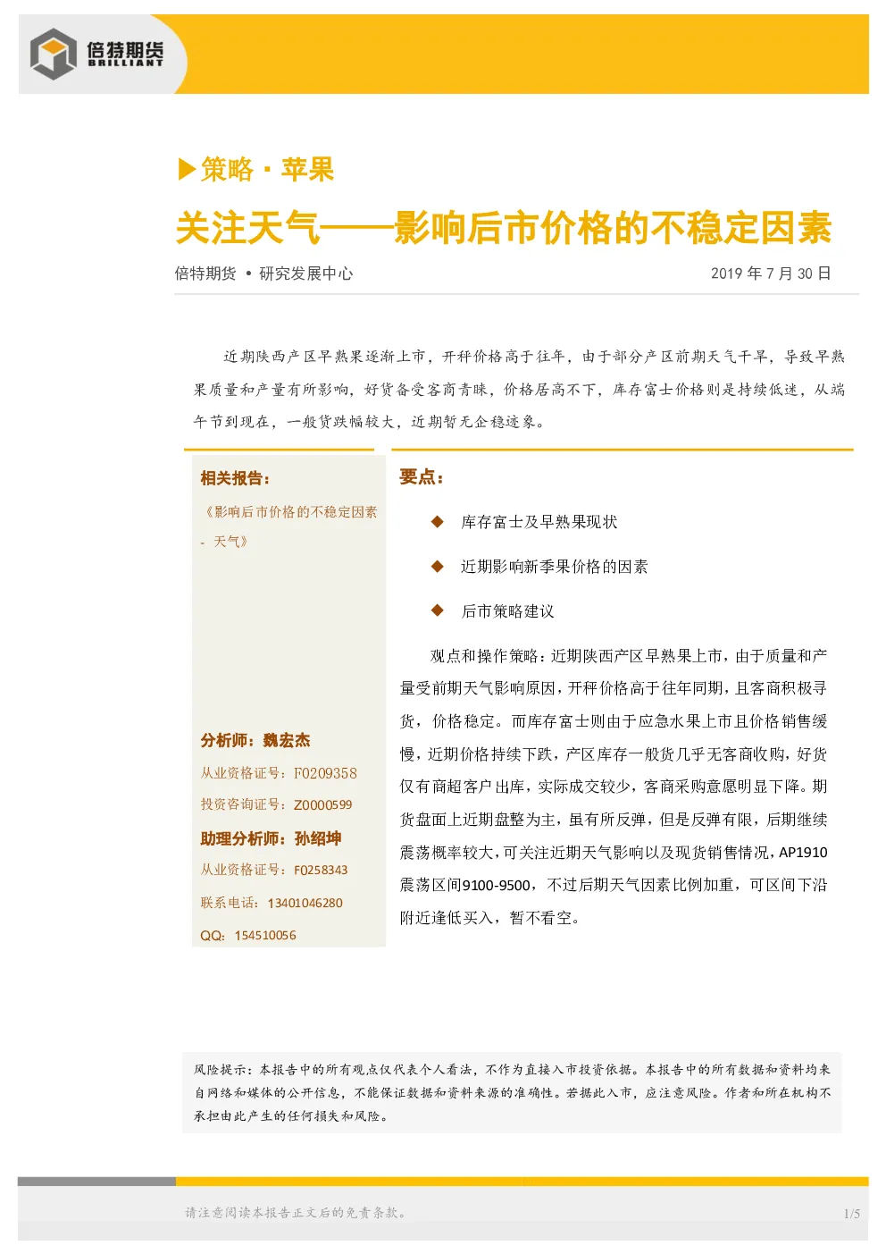 报告封面