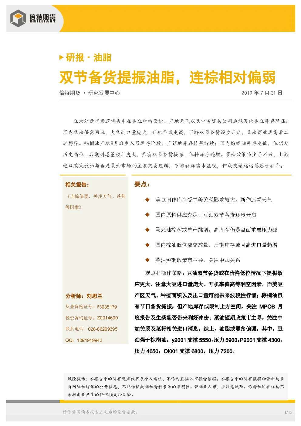 报告封面