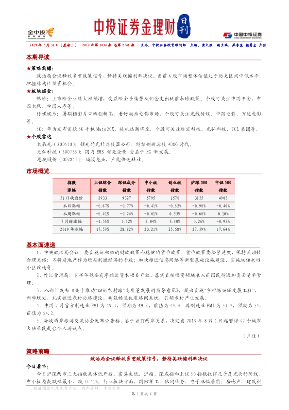 中投证券金理财日刊