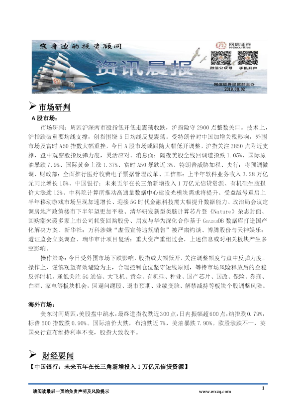 网信证券资讯晨报