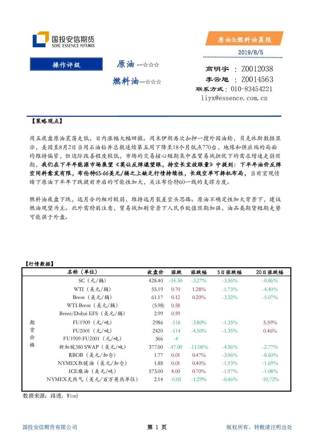 报告封面