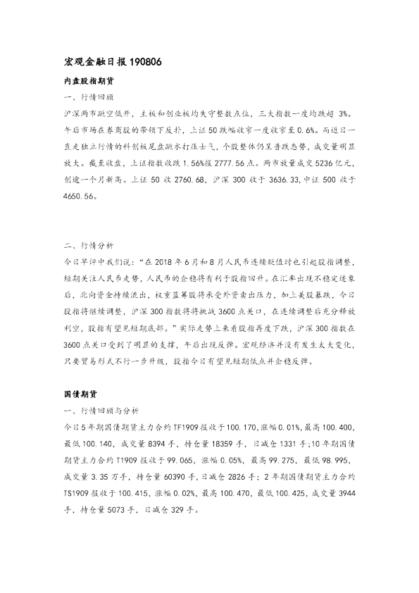 宏观金融日报