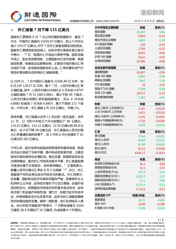 财通国际港股朝闻
