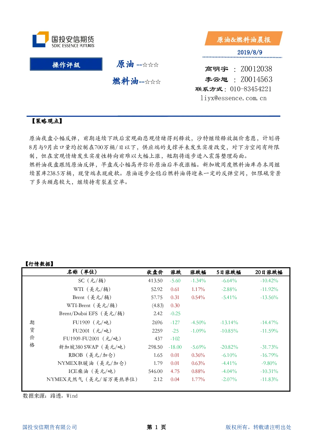 报告封面