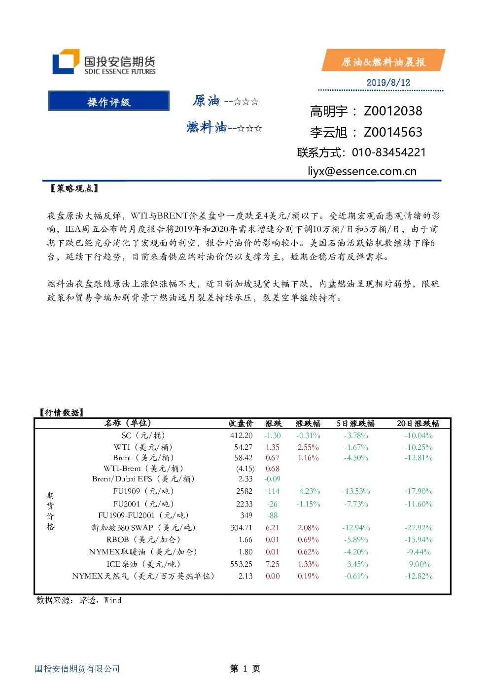 报告封面