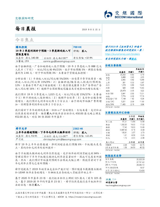 交银国际每日晨报