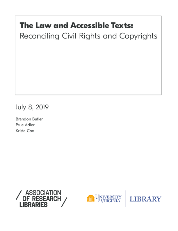 The Law and Accessible Texts: Reconciling Civil Rights and Copyrights