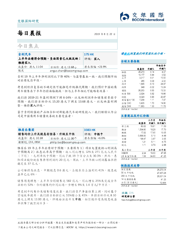 交银国际每日晨报