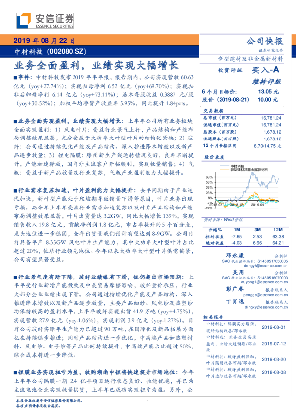 业务全面盈利，业绩实现大幅增长