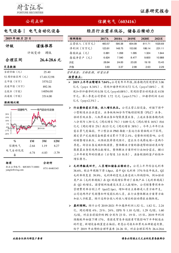 经历行业需求低谷，储备后续动力