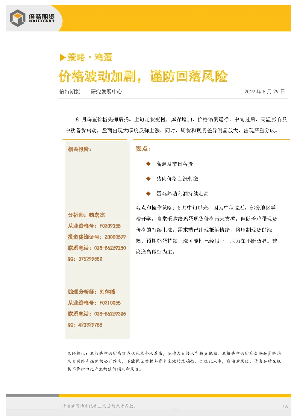 报告封面