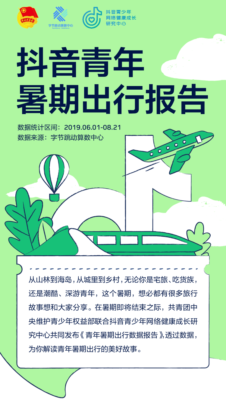 抖音青年暑期出行数据报告