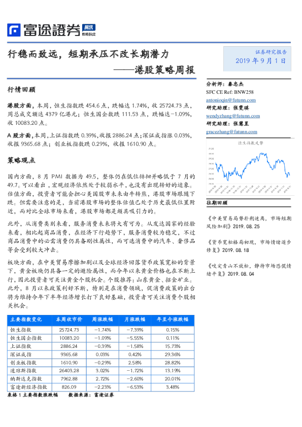 港股策略周报：行稳而致远，短期承压不改长期潜力