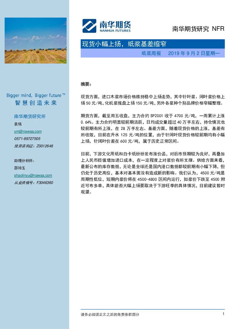 报告封面