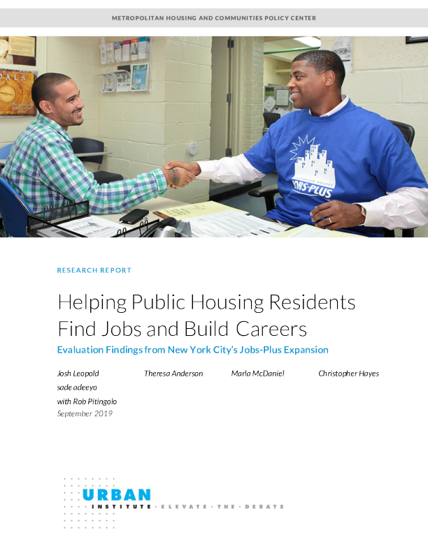 Helping Public Housing Residents Find Jobs and Build Careers