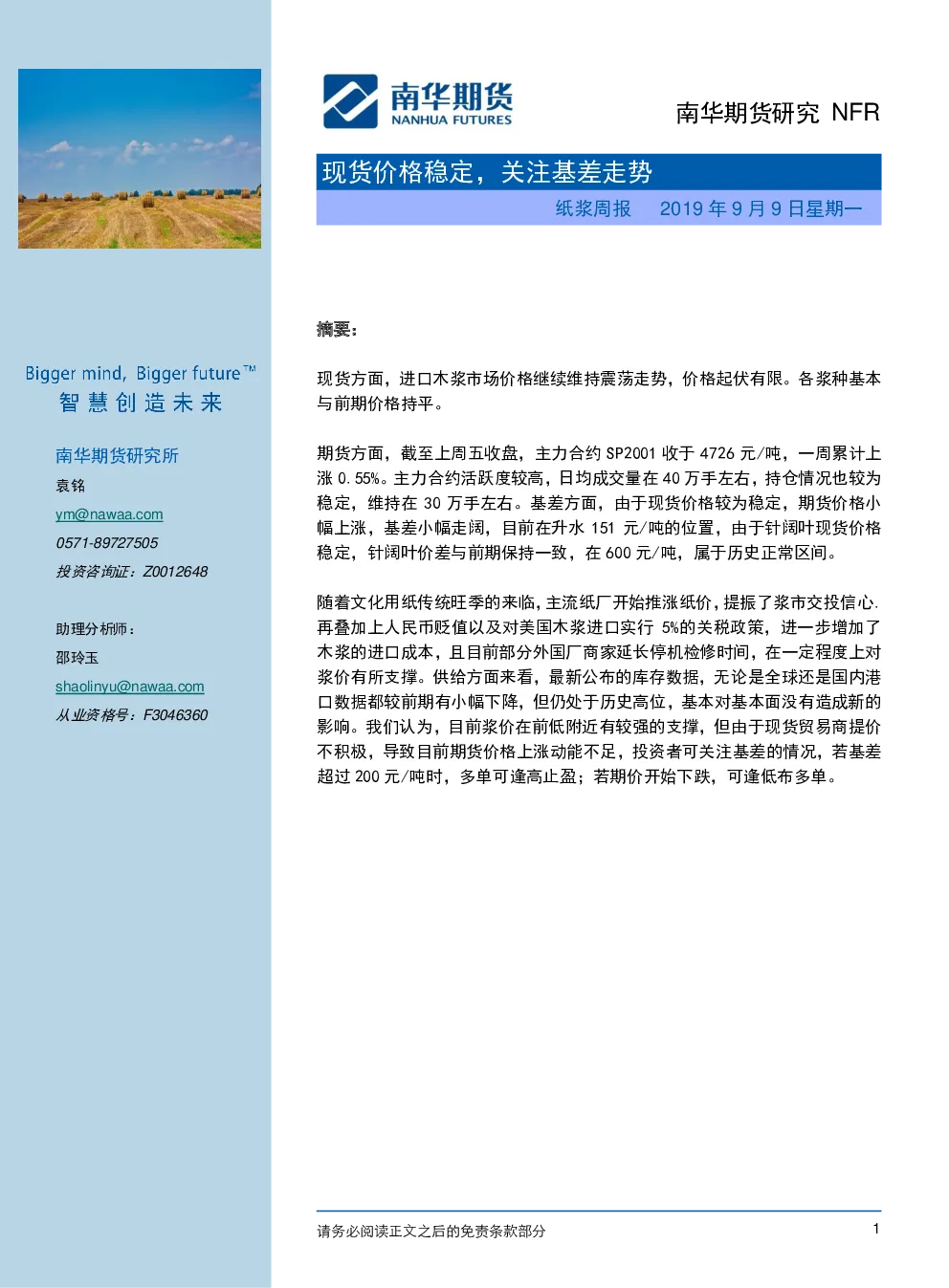 报告封面