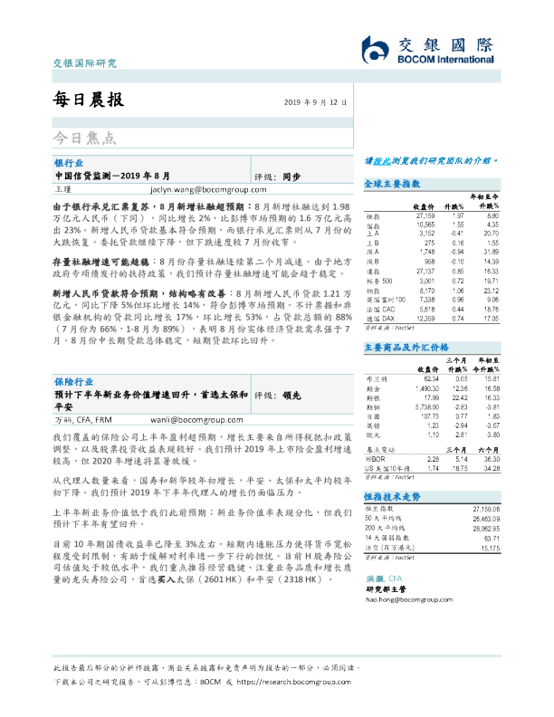 交银国际每日晨报