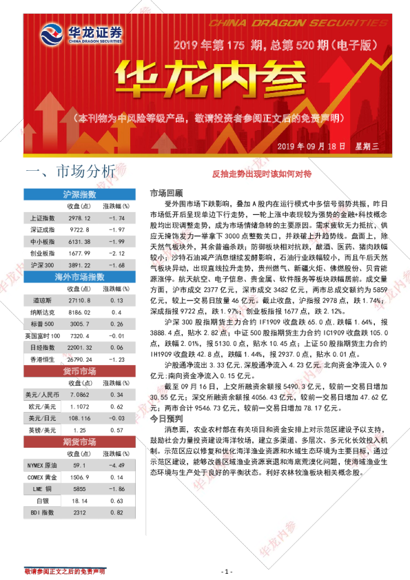 华龙证券华龙内参