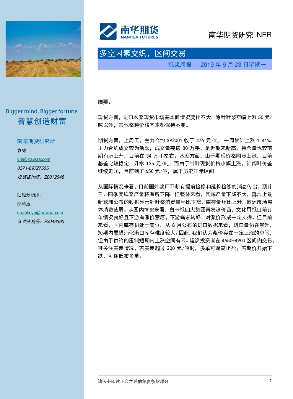 报告封面