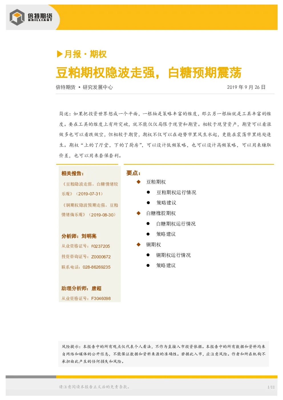 报告封面