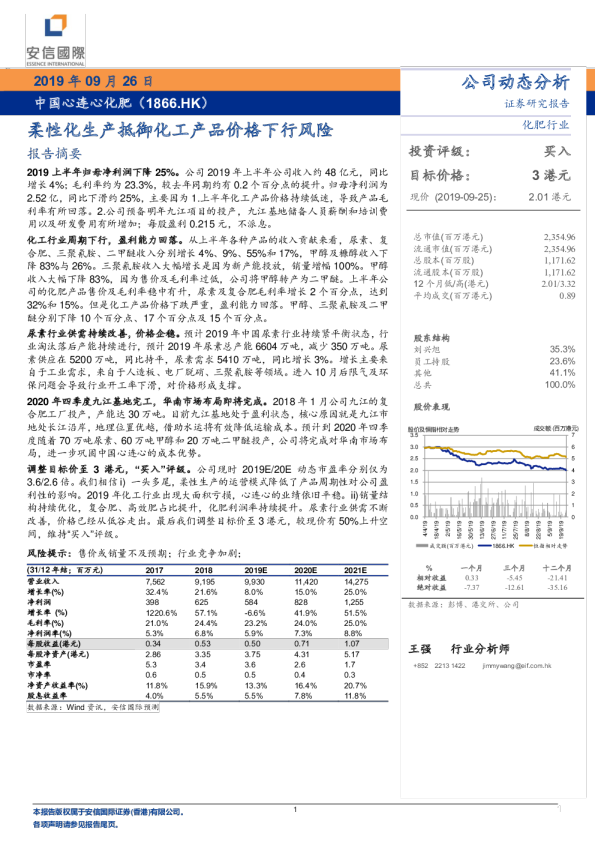 柔性化生产抵御化工产品价格下行风险