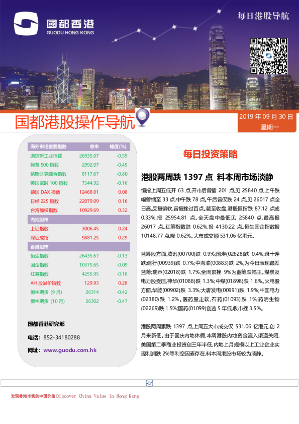 每日港股导航