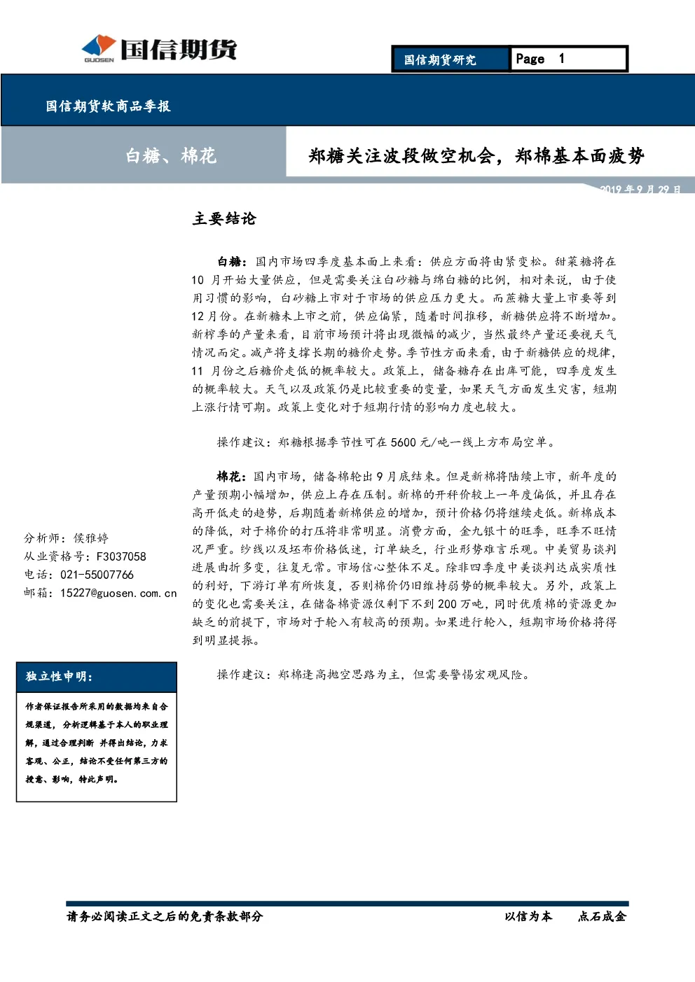报告封面