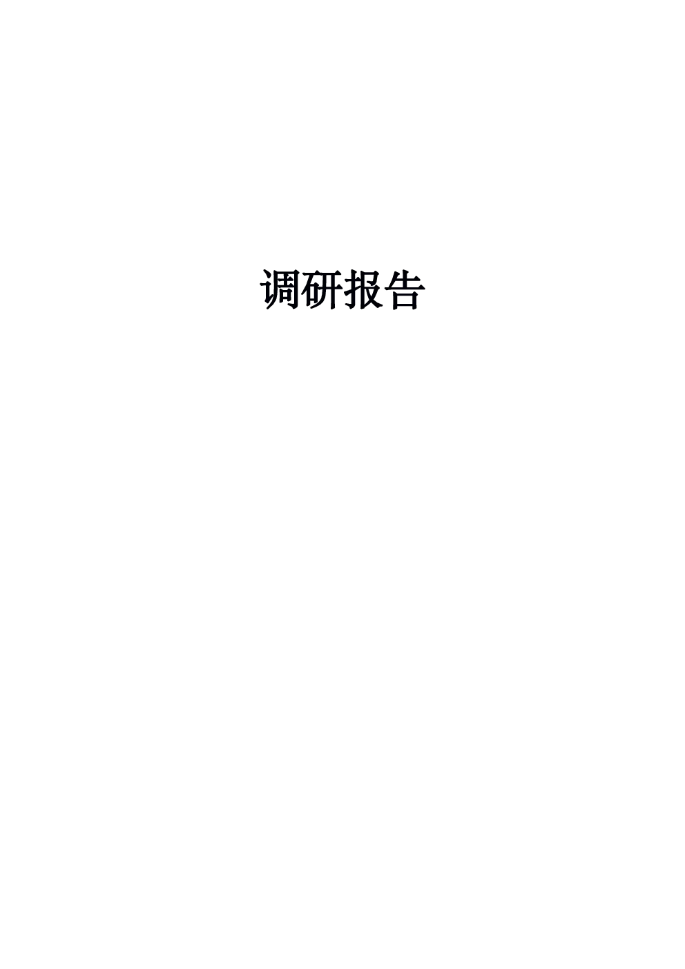 报告封面