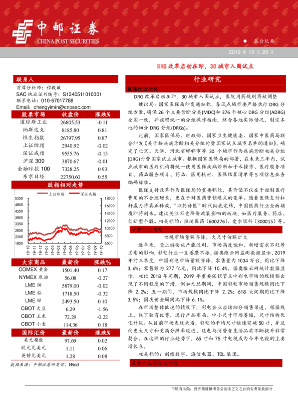 DRG改革启动在即，30城市入围试点
