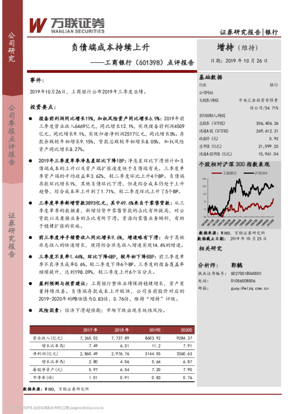 负债端成本持续上升