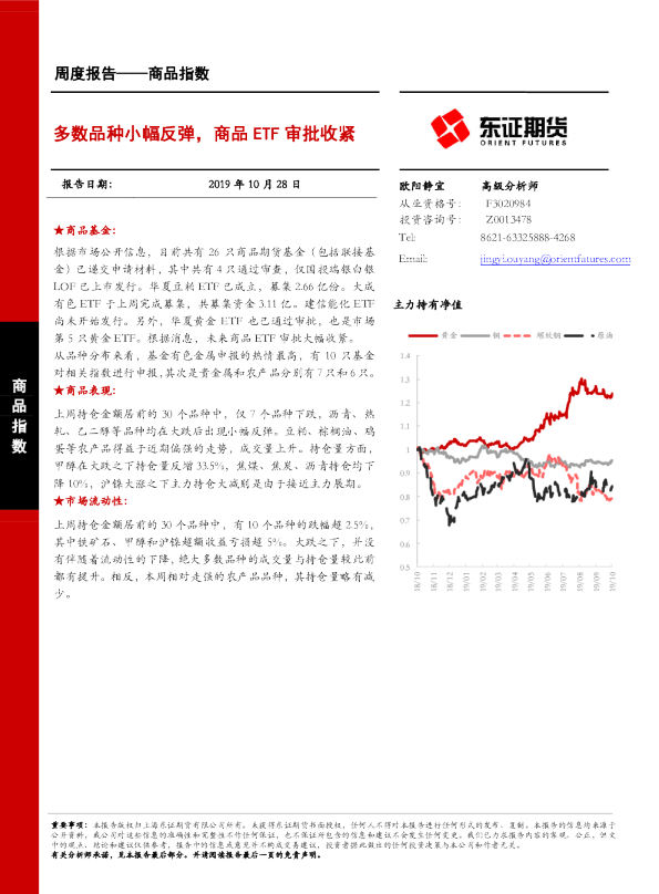 多数品种小幅反弹，商品ETF审批收紧