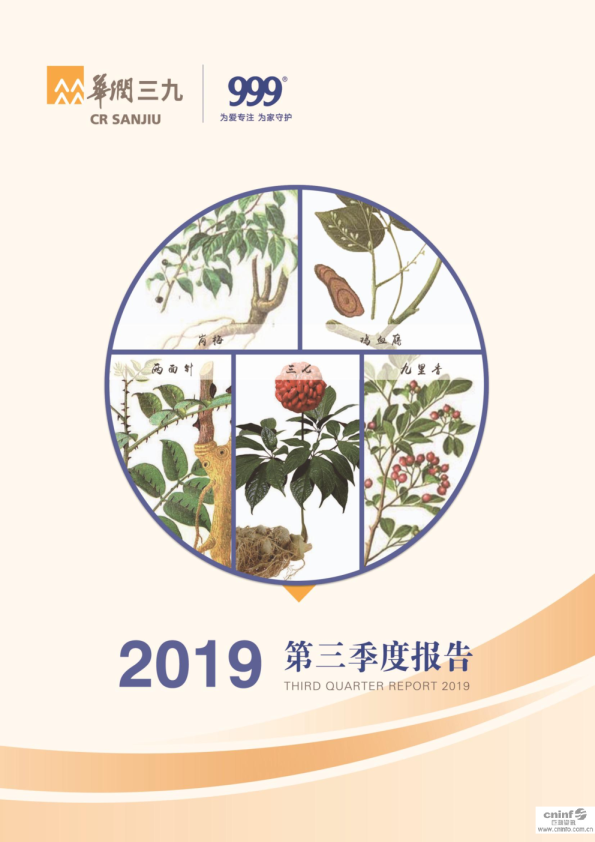华润三九：2019年第三季度报告全文