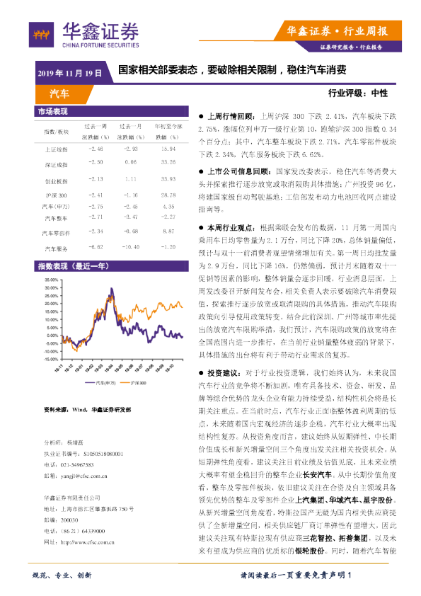 国家相关部委表态，要破除相关限制，稳住汽车消费