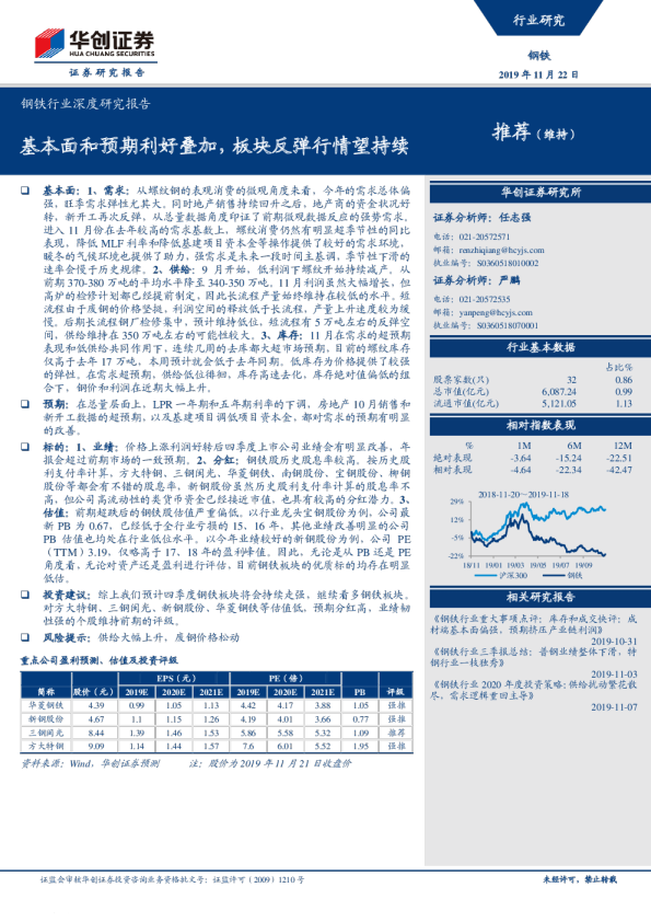 基本面和预期利好叠加，板块反弹行情望持续