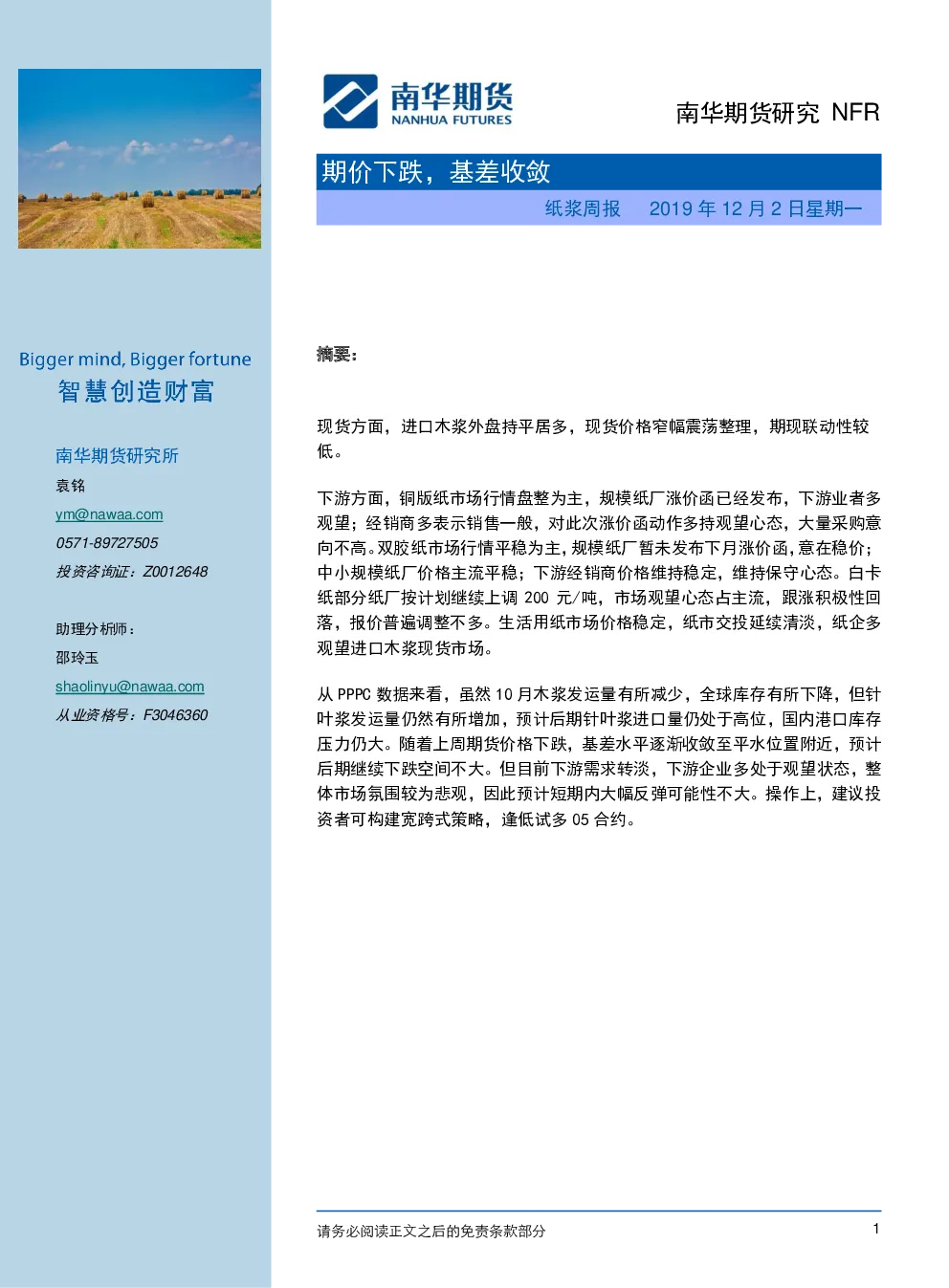 报告封面